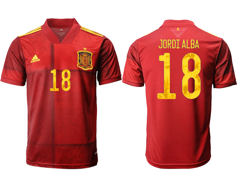 Cheap Men 2021 Europe Spain home AAA version 18 soccer jerseys